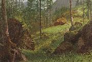 Wooded Hillside Albert Bierstadt